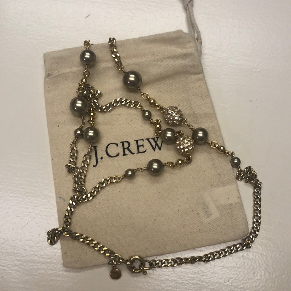 J. Crew long gold necklace
